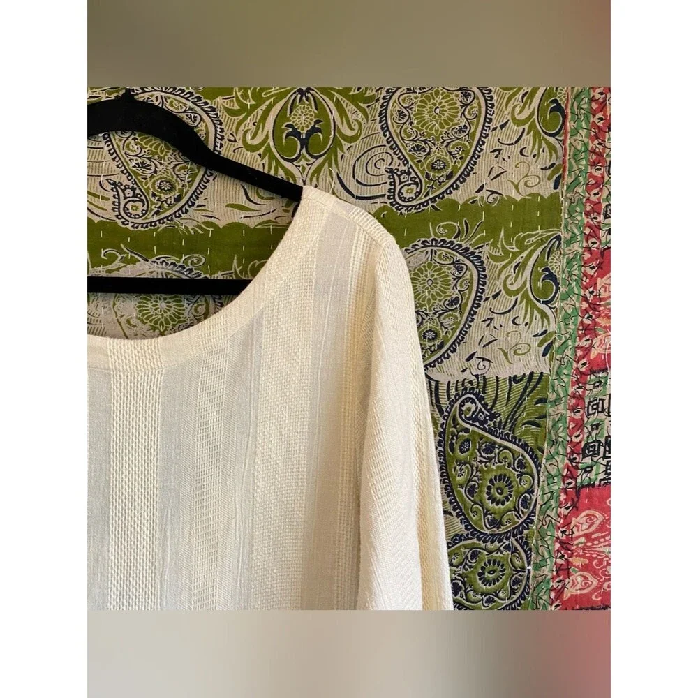 Free People Cream Shiloh One Piece Wideleg Coastal Bohemian Jumpsuit Size Small